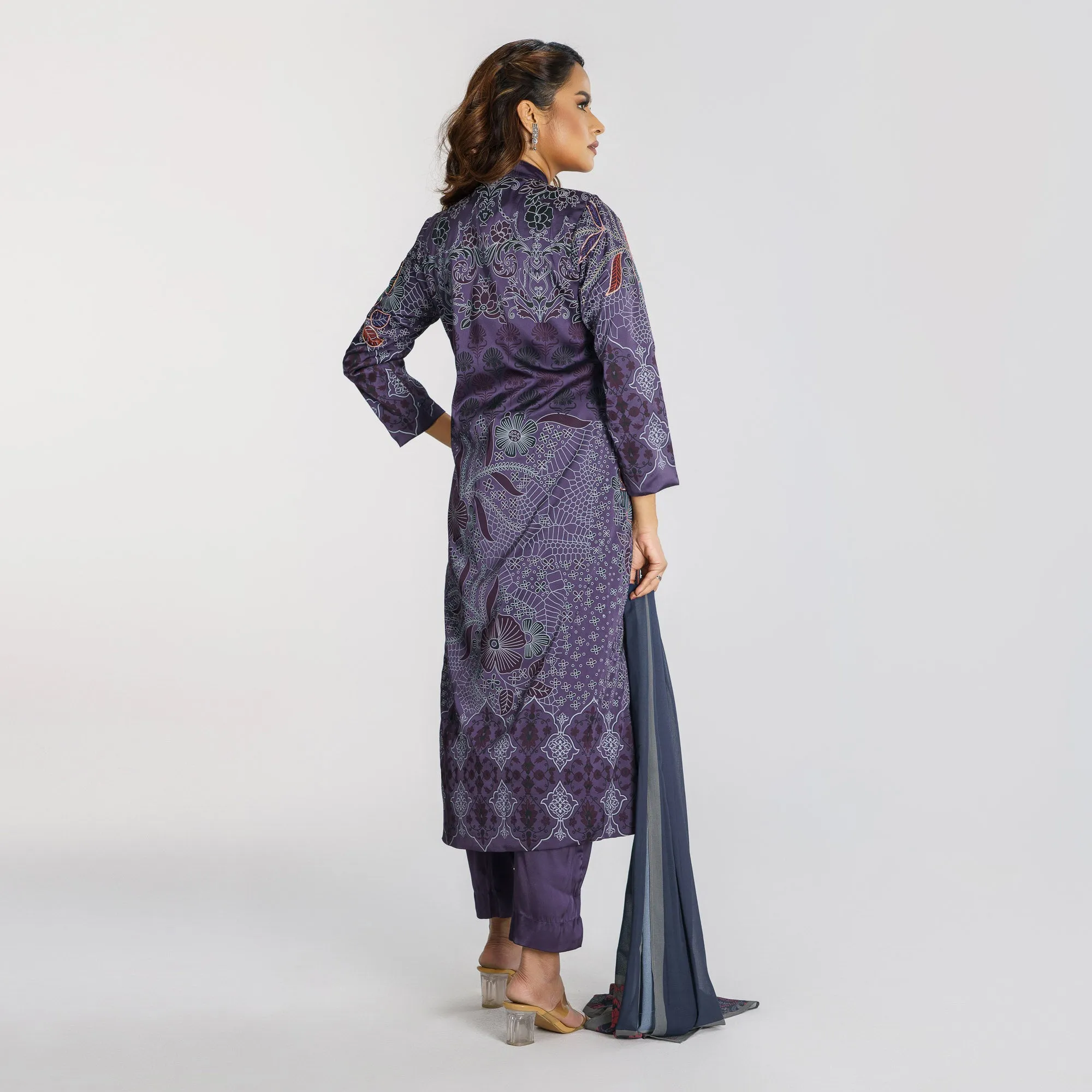 Womens Blue Charcoal 3-Piece Set