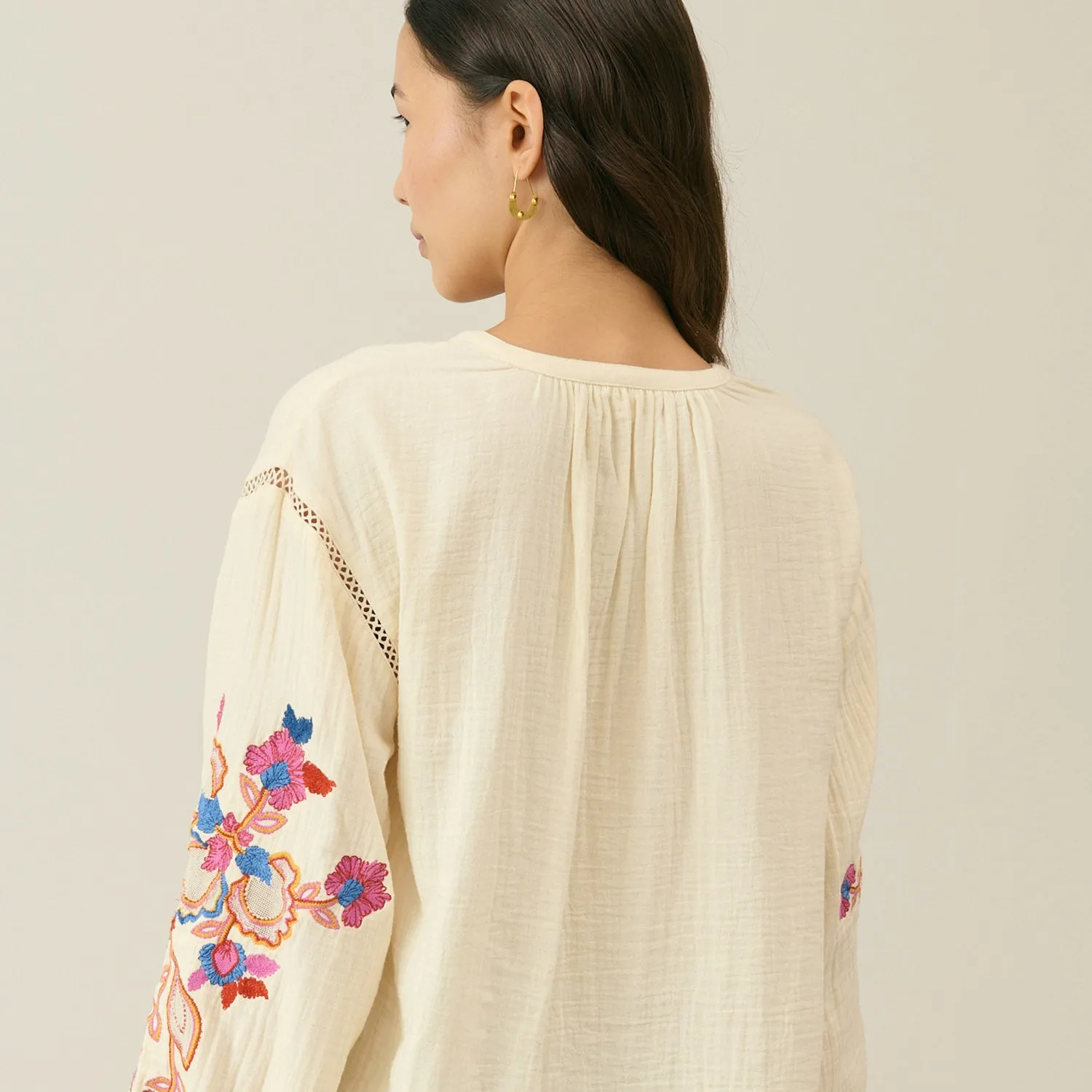 Women's Cotton Akania Blouse - Natural