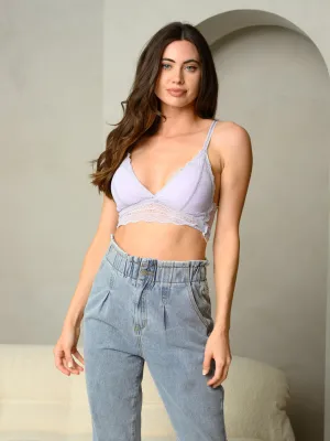 WOMEN'S SLEEVELESS V-NECK LACE BRALETTES