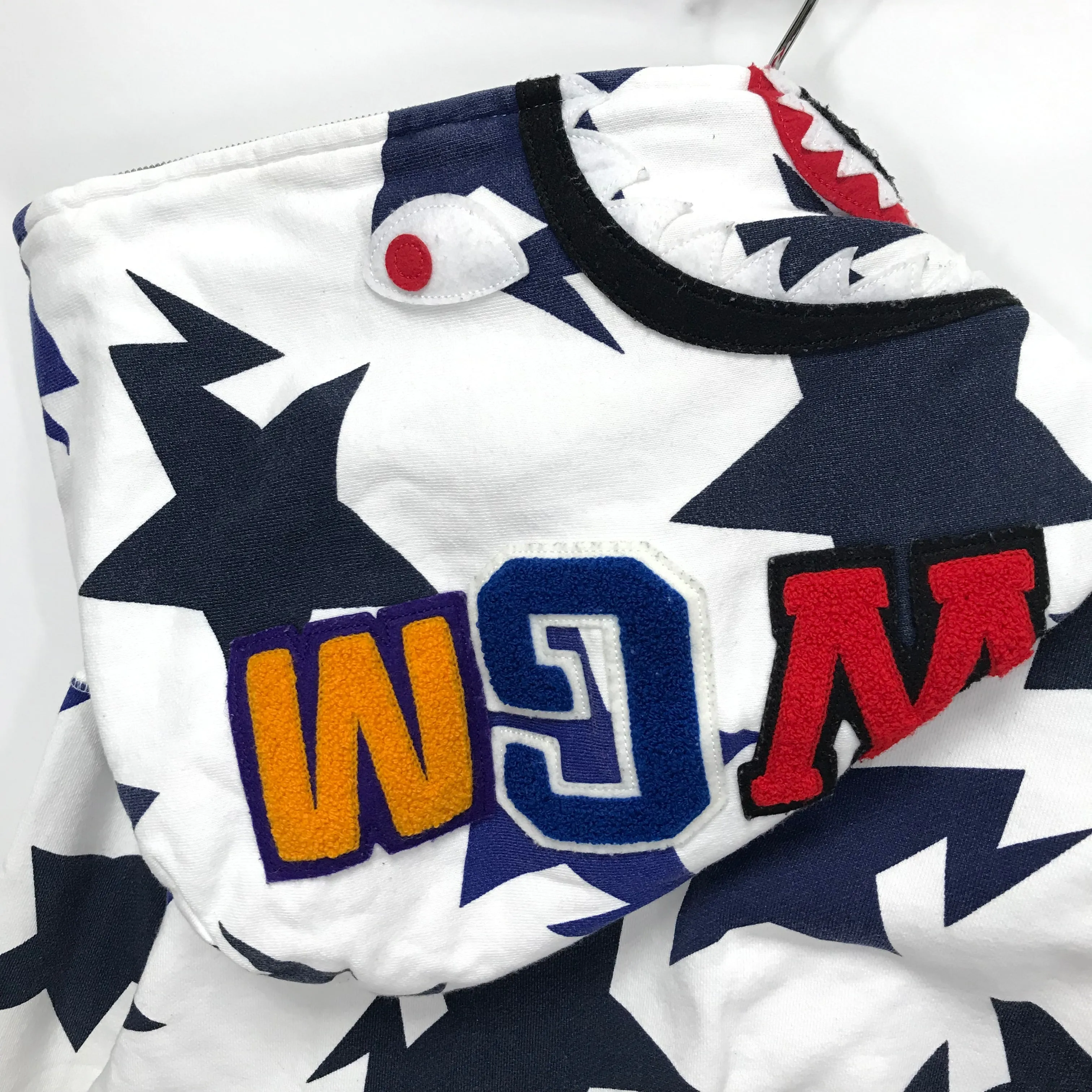 [XL] A Bathing Ape Bape Sta Shark Hoodie White/Navy