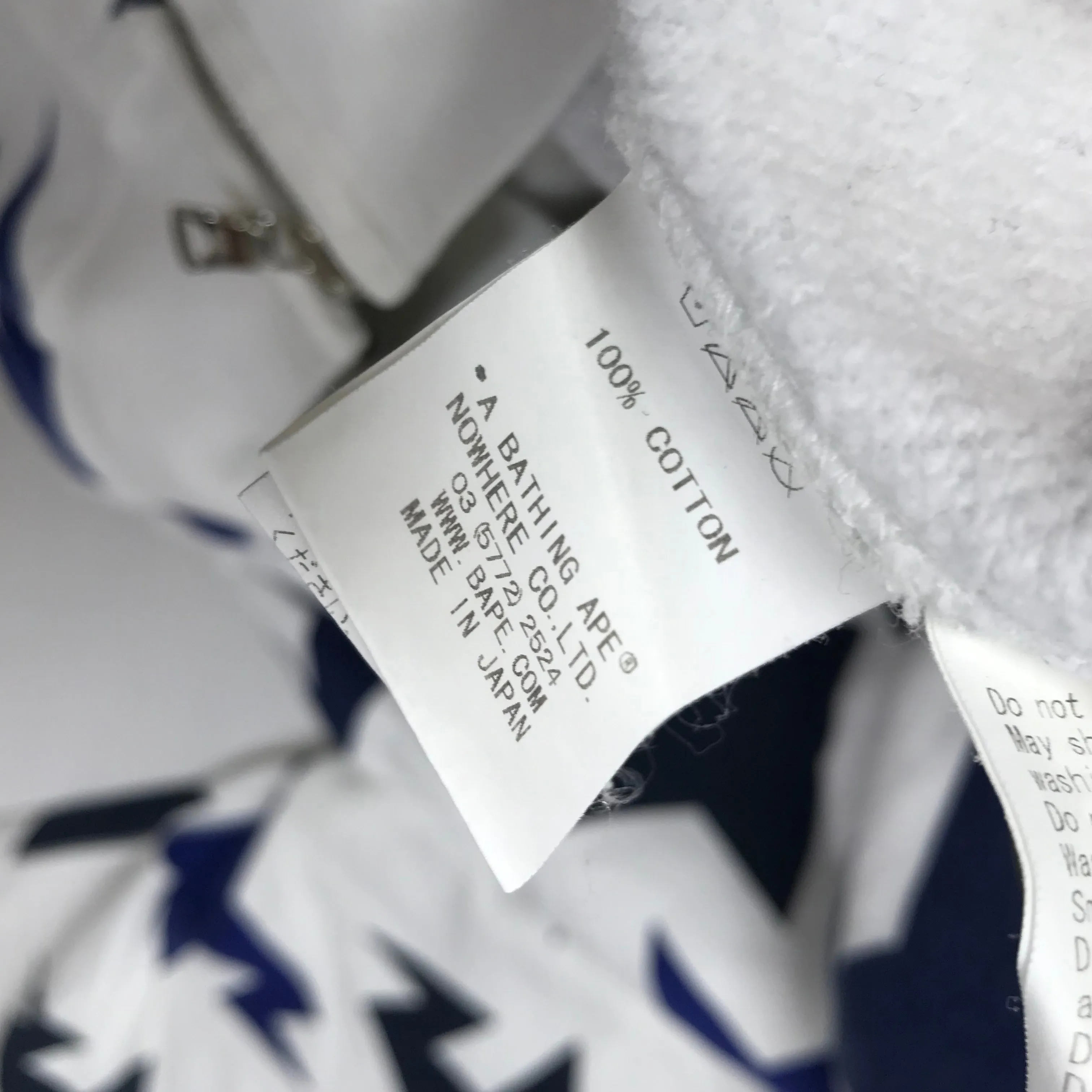 [XL] A Bathing Ape Bape Sta Shark Hoodie White/Navy
